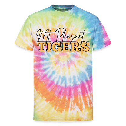 MP Tigers Bleed Black & Gold Unisex Tie Dye T-Shirt - rainbow