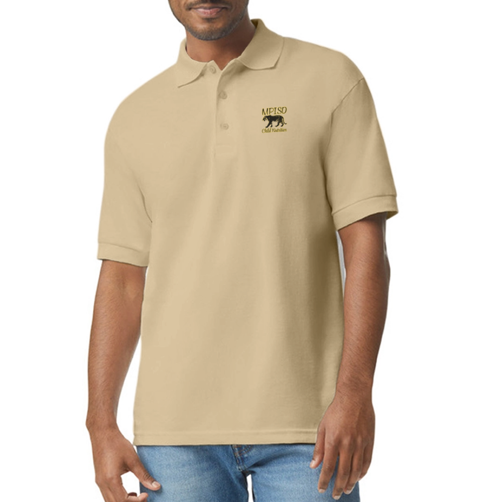 MPISD  Child Nutrition Gildan Unisex 50/50 Jersey Polo - Sand