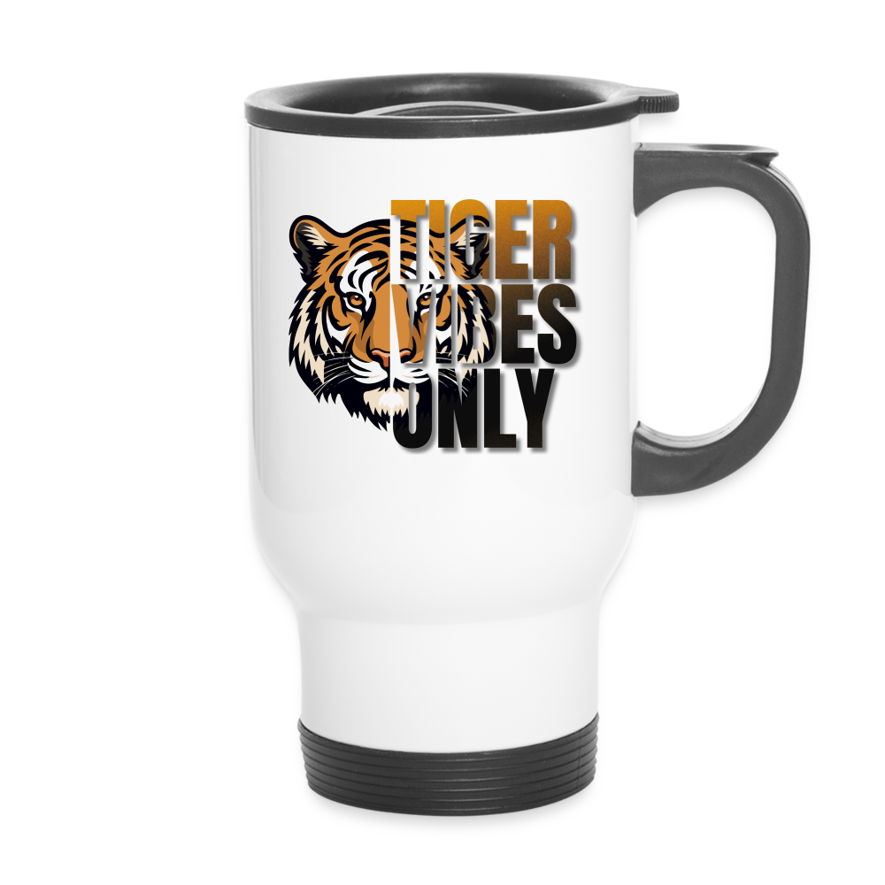 Tiger Vibes Only Travel Mug - white