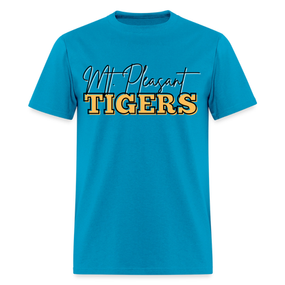 MP Bleed Black and Gold T-Shirt | GILDAN 5000 - turquoise