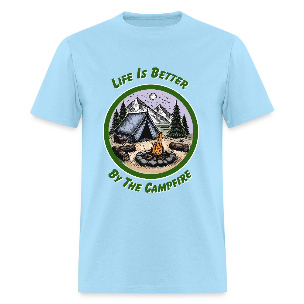 By the Campfire T-Shirt | GILDAN 5000 - powder blue