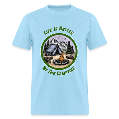 By the Campfire T-Shirt | GILDAN 5000 - powder blue