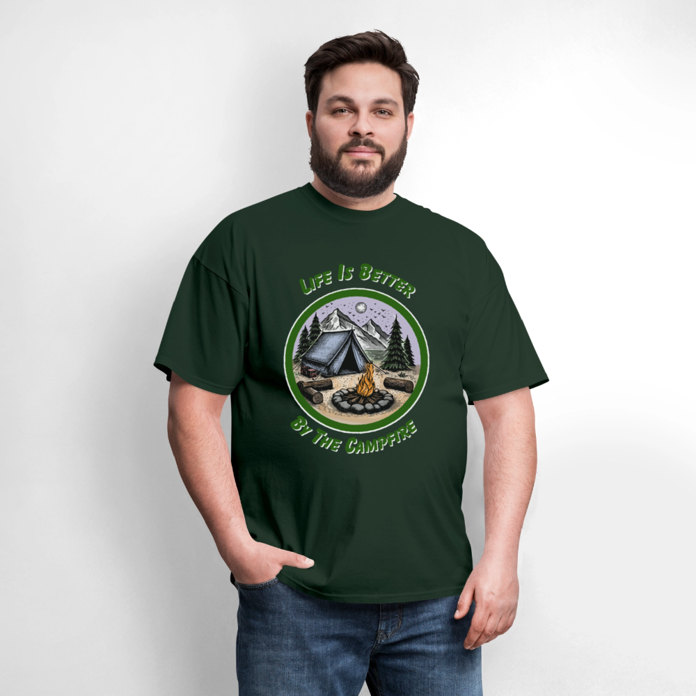 By the Campfire T-Shirt | GILDAN 5000 - forest green