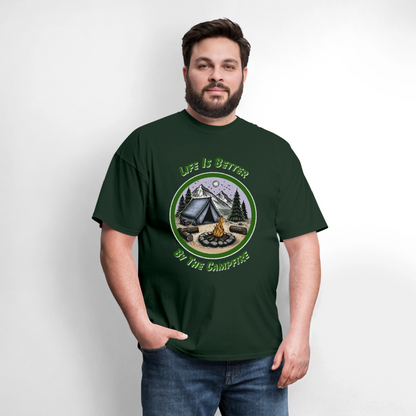 By the Campfire T-Shirt | GILDAN 5000 - forest green