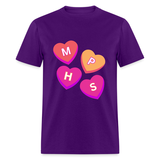 MPHS Convo Hearts Classic T-Shirt - purple