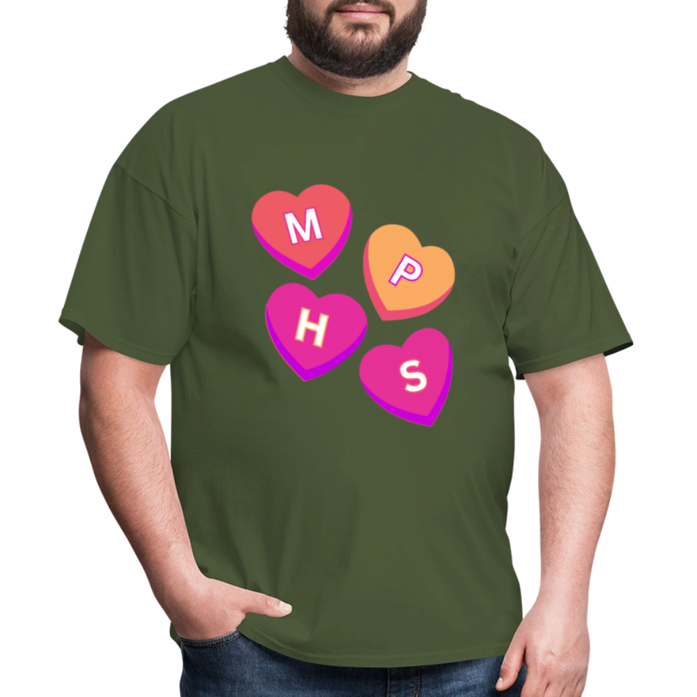 MPHS Convo Hearts Classic T-Shirt - military green