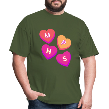 MPHS Convo Hearts Classic T-Shirt - military green