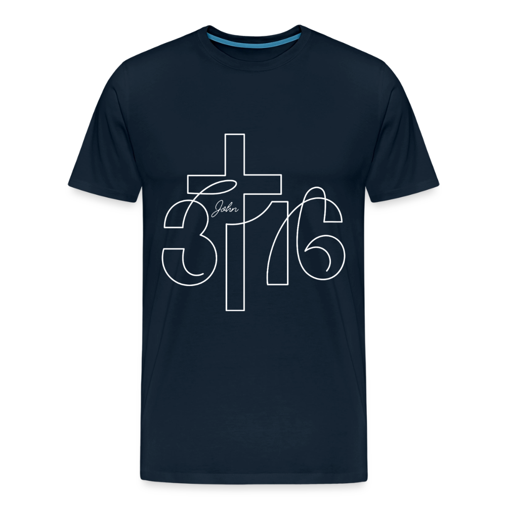 John 3:16 Premium Adult T-Shirt - deep navy