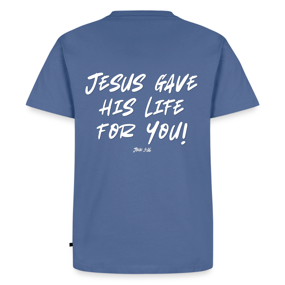 Jesus Gave His Life for Me and You! Premium Adult T-Shirt - stone blue 