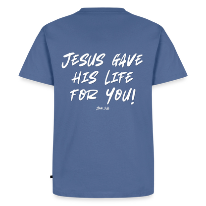 Jesus Gave His Life for Me and You! Premium Adult T-Shirt - stone blue 