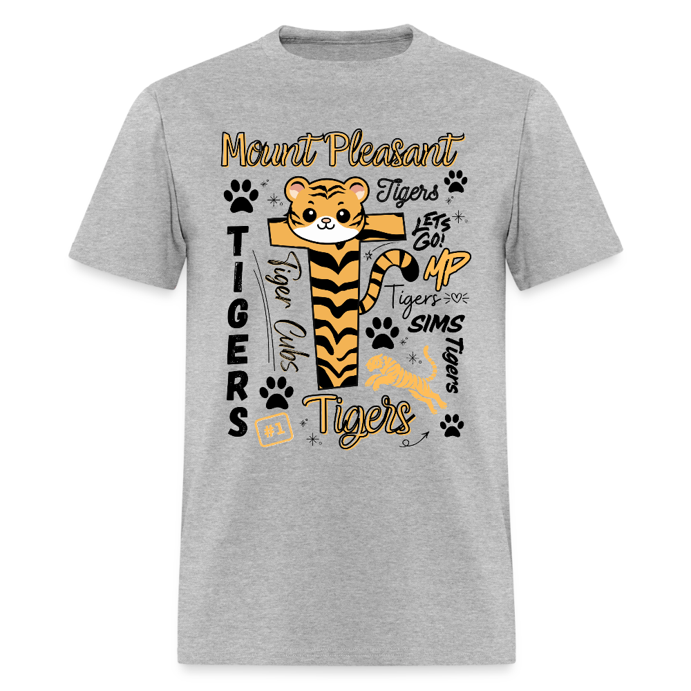 SIMS Tigers Adult T-Shirt | GILDAN 5000 - heather gray