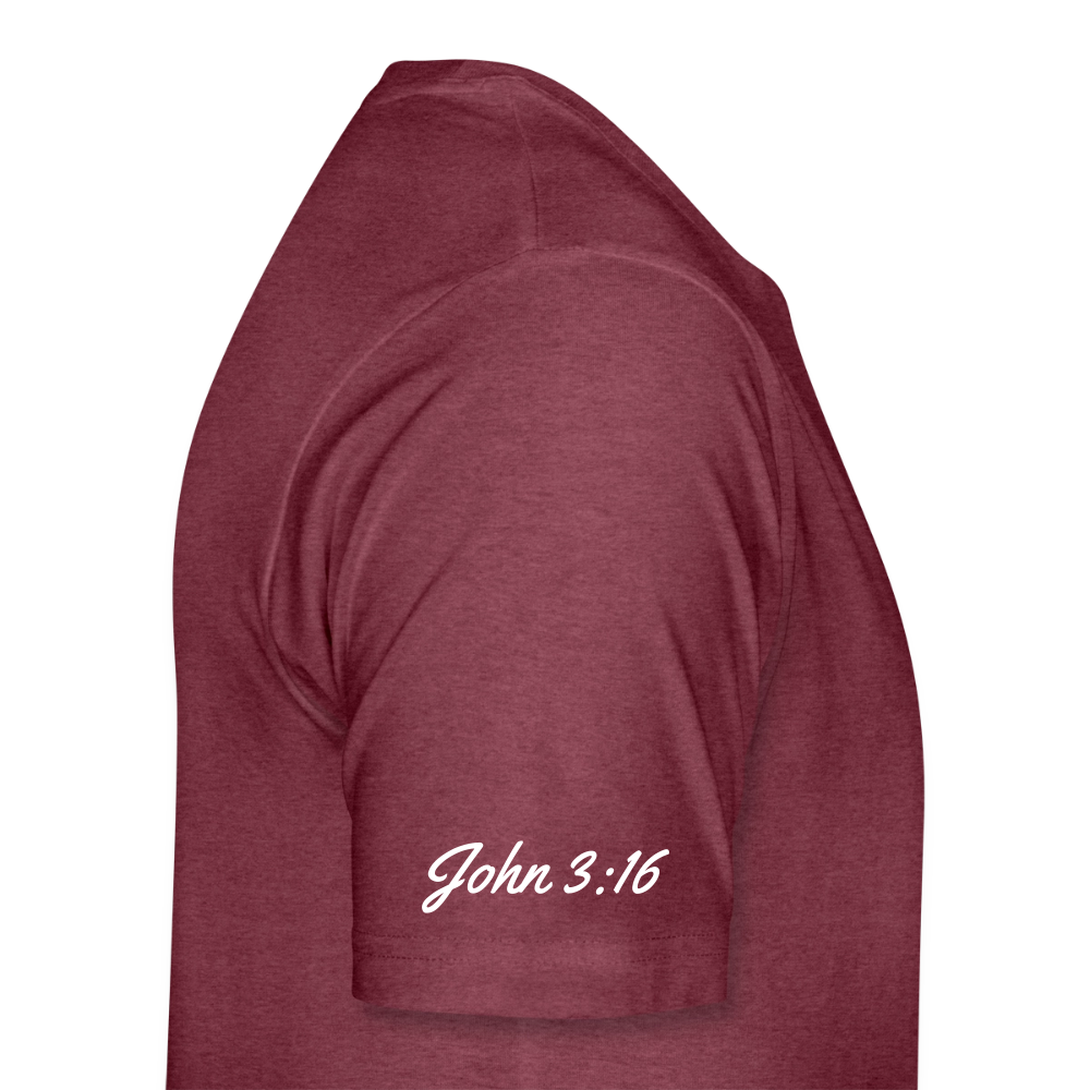 Jesus Gave His Life for Me and You! Premium Adult T-Shirt - heather burgundy