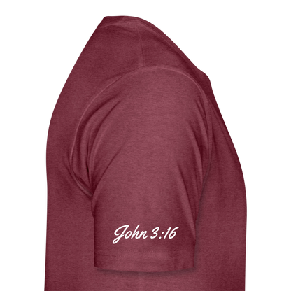 Jesus Gave His Life for Me and You! Premium Adult T-Shirt - heather burgundy