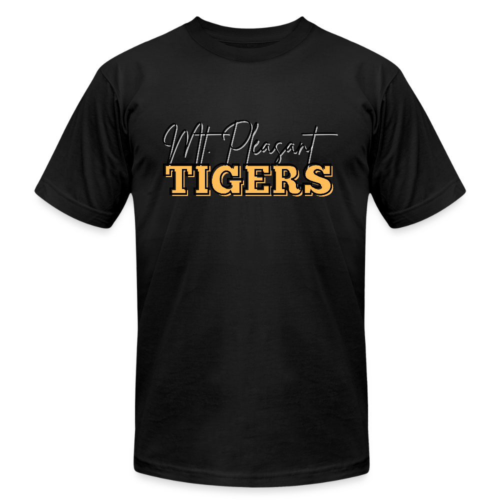 MP Tigers Bleed Black & Gold Unisex Jersey T-Shirt by Bella + Canvas - black