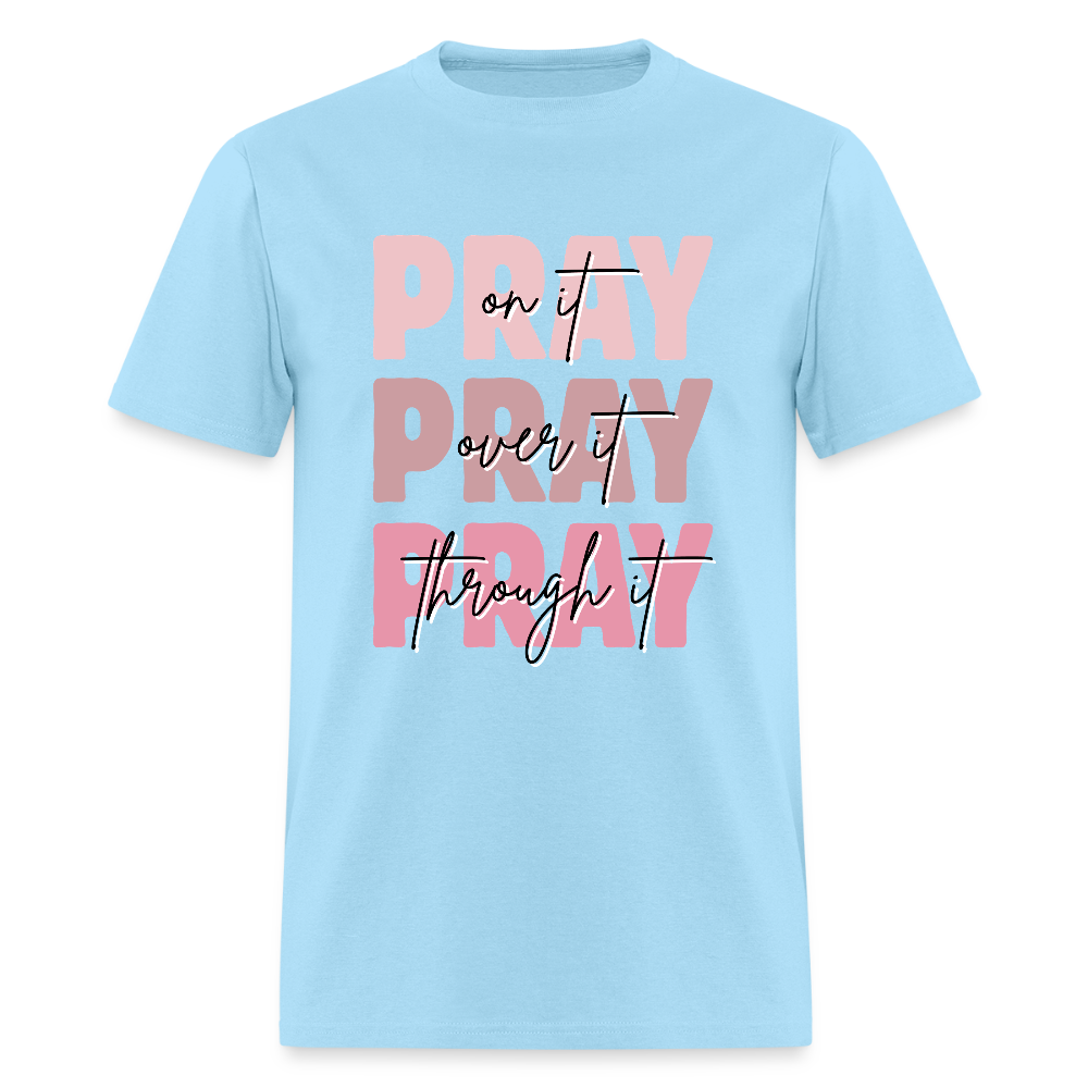 Pray God is Listening T-Shirt | GILDAN 5000 - powder blue