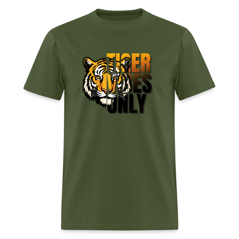 Tiger Vibes Only Black & Gold Classic T-Shirt - military green