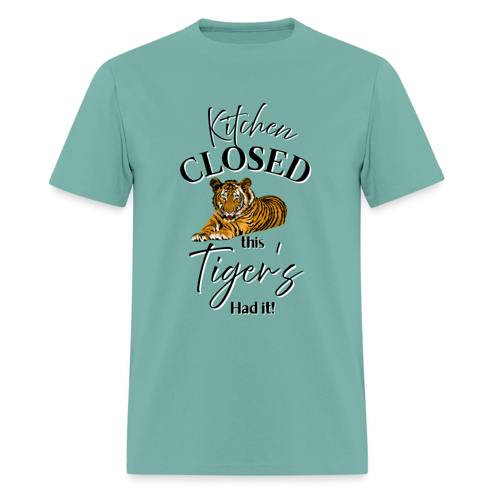 Kitchen Closed Tiger T-Shirt | GILDAN 5000 - aquatic