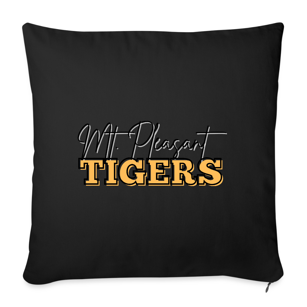 MP Tigers Bleed Black & Gold Throw Pillow Cover 18” x 18” - black