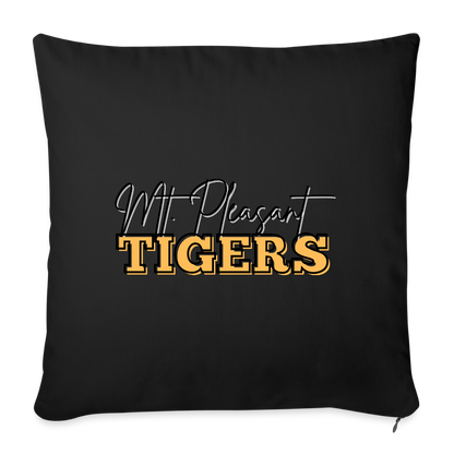 MP Tigers Bleed Black & Gold Throw Pillow Cover 18” x 18” - black