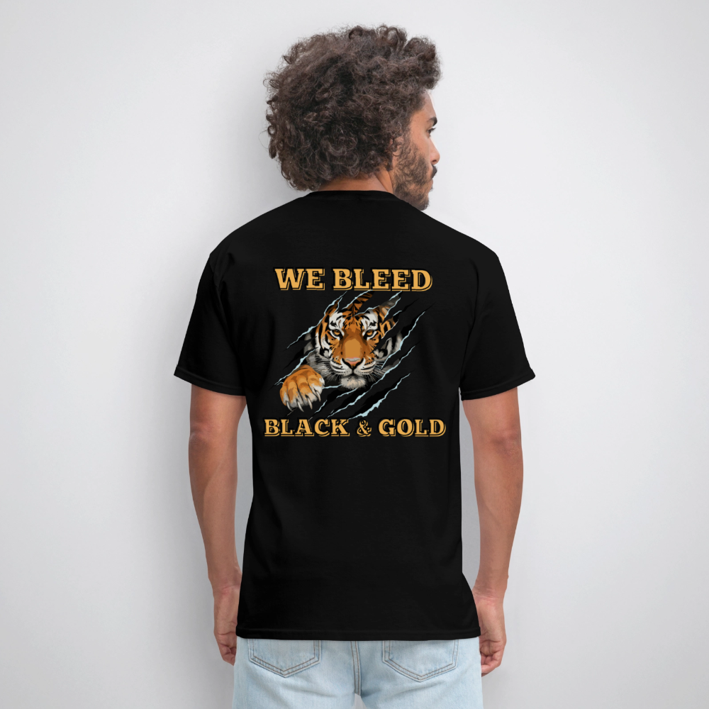 MP Tigers Bleed Black & Gold T-Shirt | GILDAN 5000 - black
