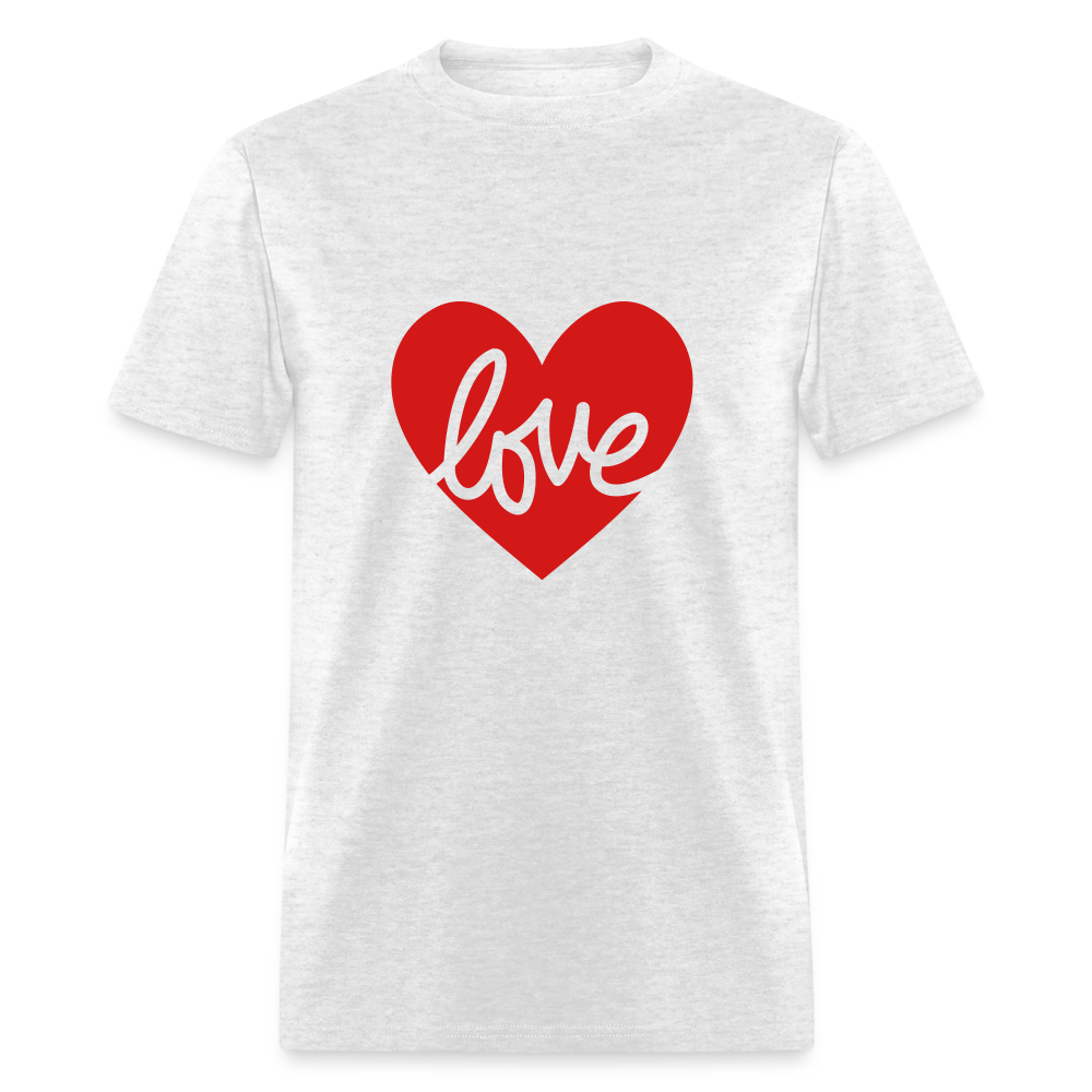 Love Red Heart Unisex Classic T-Shirt - light heather gray