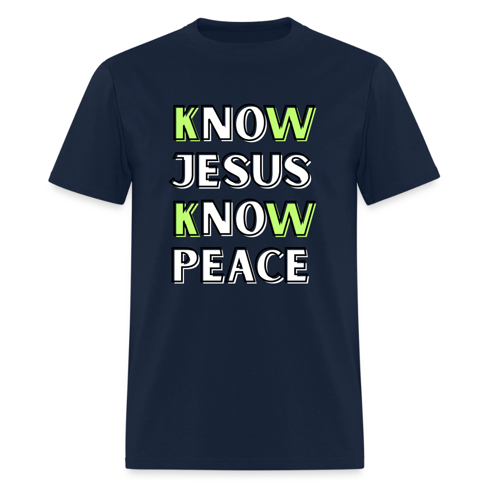 No Jesus No Peace T-Shirt | GILDAN 5000 - navy