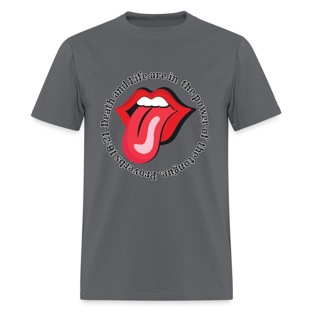 Power in the Tongue T-Shirt - charcoal