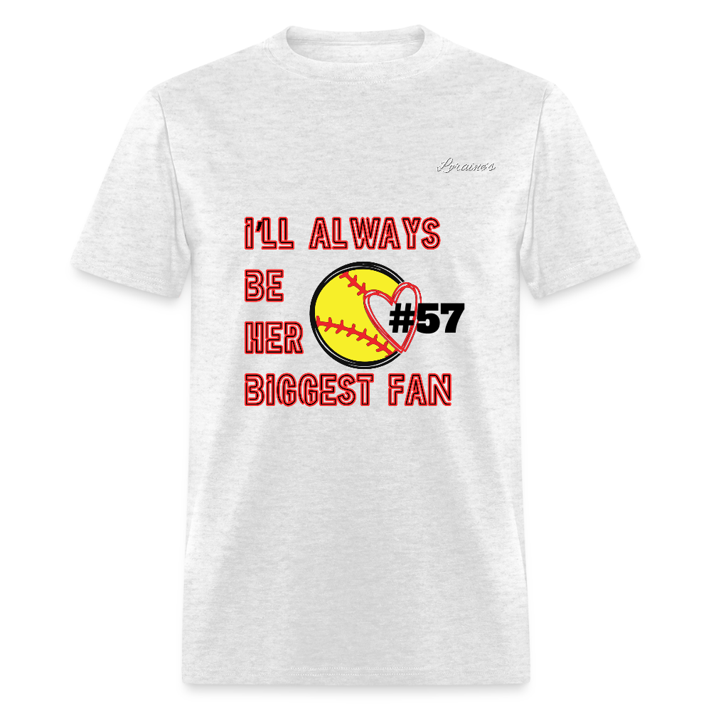 Customizable Her Biggest Fan Classic T-Shirt - light heather gray