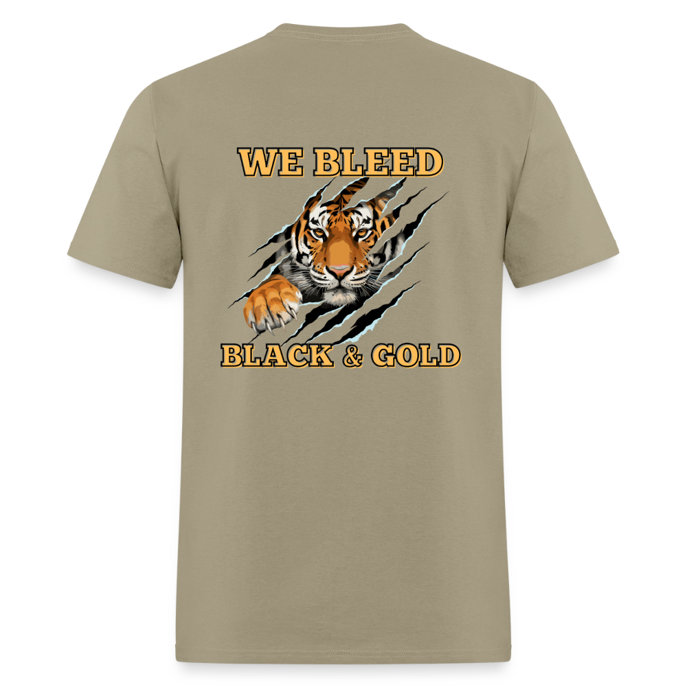 MP Bleed Black and Gold T-Shirt | GILDAN 5000 - khaki