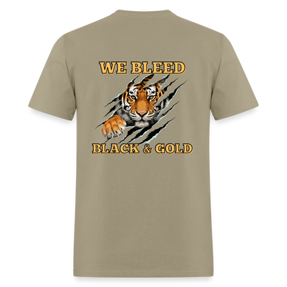 MP Bleed Black and Gold T-Shirt | GILDAN 5000 - khaki