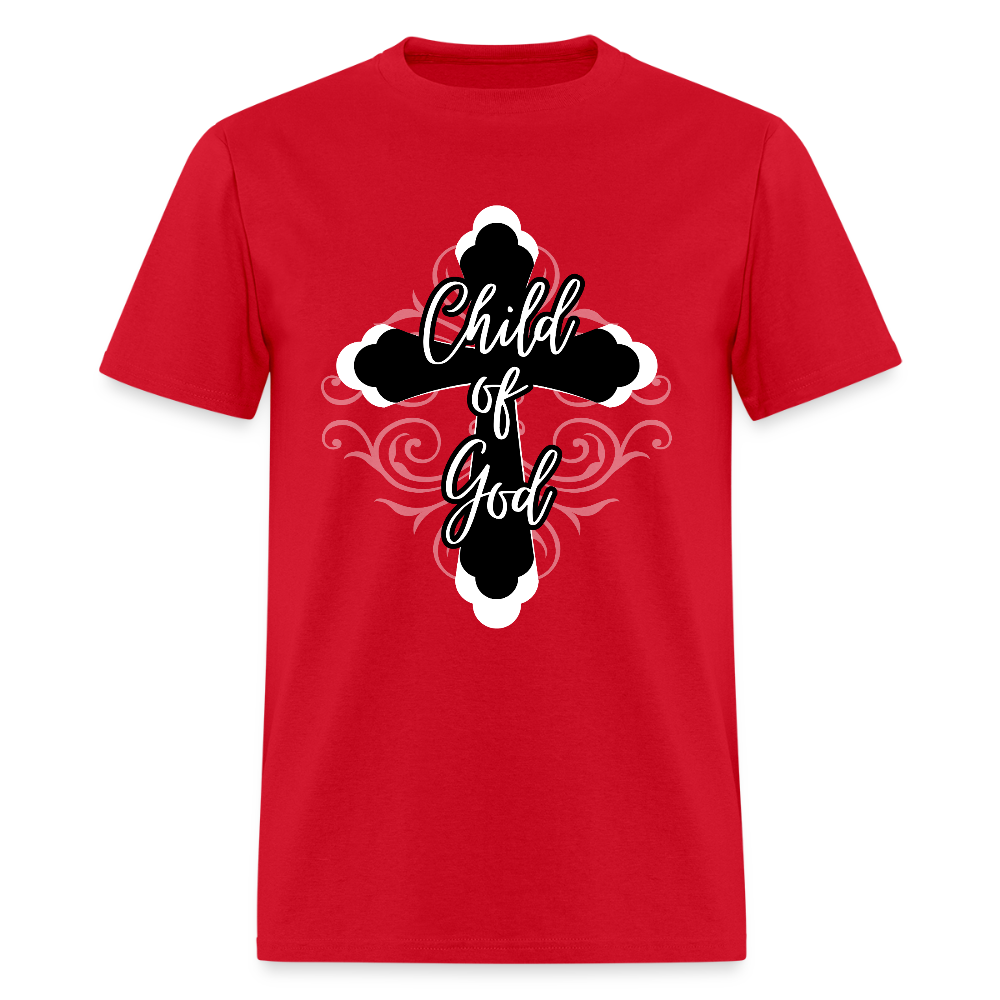 Child of God Cross Classic T-Shirt - red