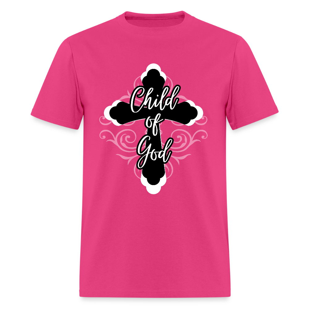 Child of God Cross Classic T-Shirt - fuchsia