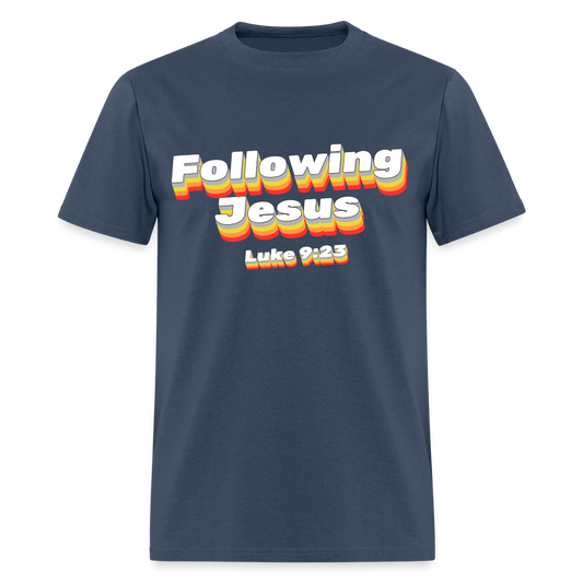 Following Jesus T-Shirt | GILDAN 5000 -  blue dusk