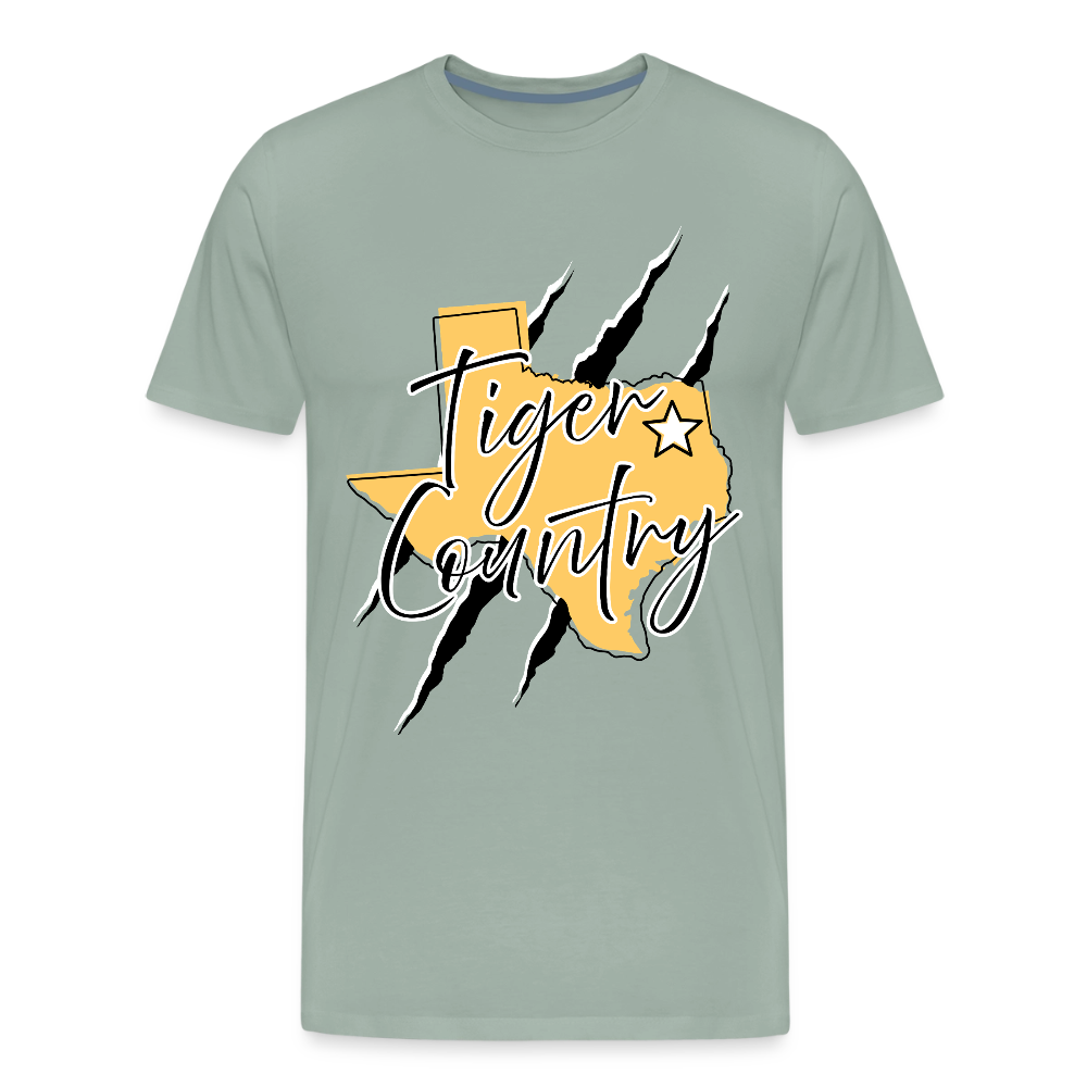 Tiger Country Premium Adult T-Shirt - steel green