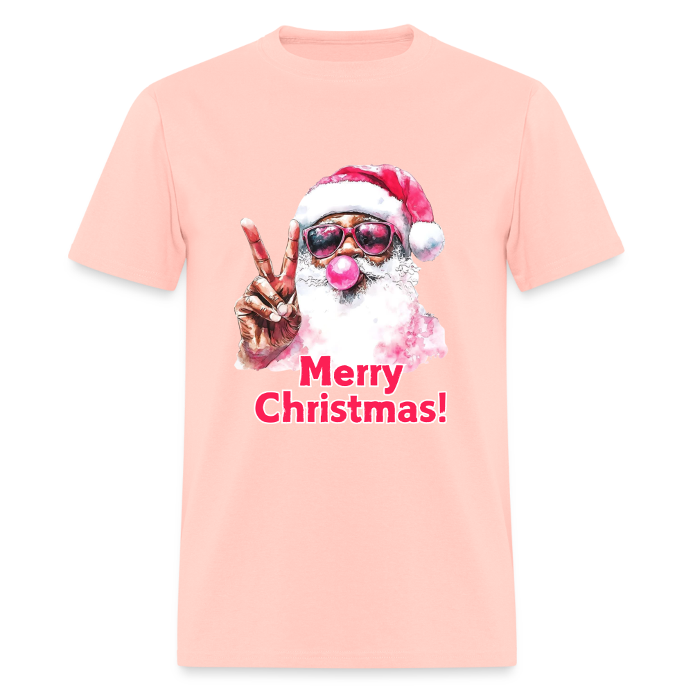 Peace Merry Christmas Unisex Classic T-Shirt - blush pink 