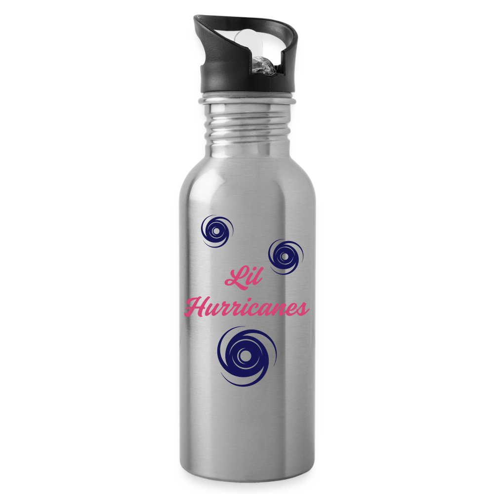 Lil Hurricanes Water Bottle - silver