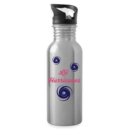 Lil Hurricanes Water Bottle - silver