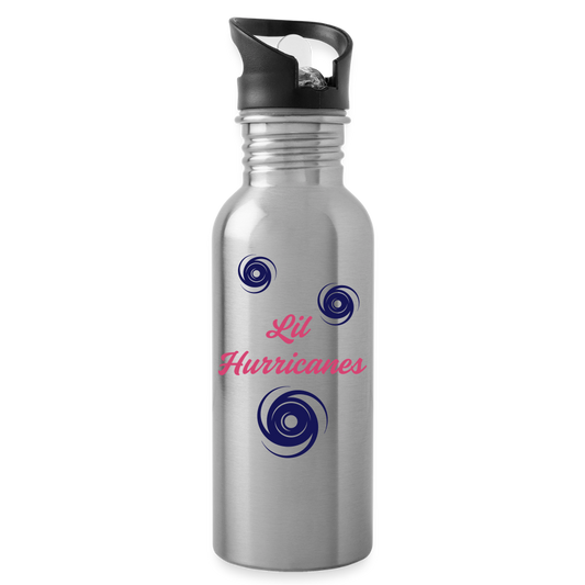 Lil Hurricanes Water Bottle - silver