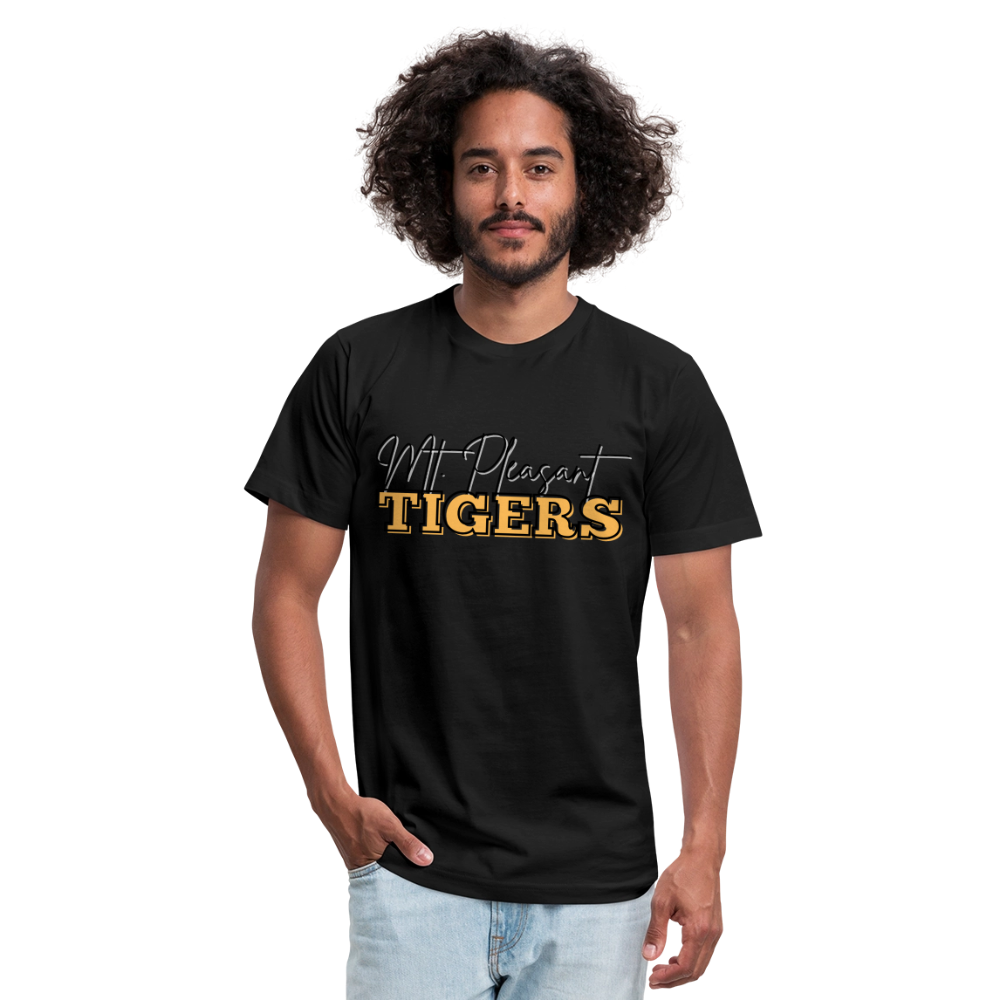 MP Tigers Bleed Black & Gold Unisex Jersey T-Shirt by Bella + Canvas - black