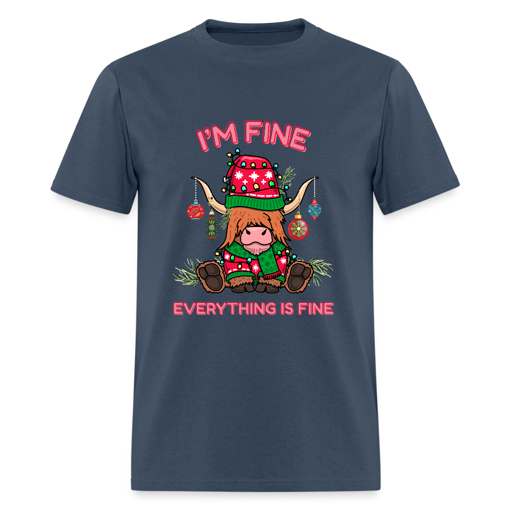 Everything is Fine T-Shirt | GILDAN 5000 -  blue dusk
