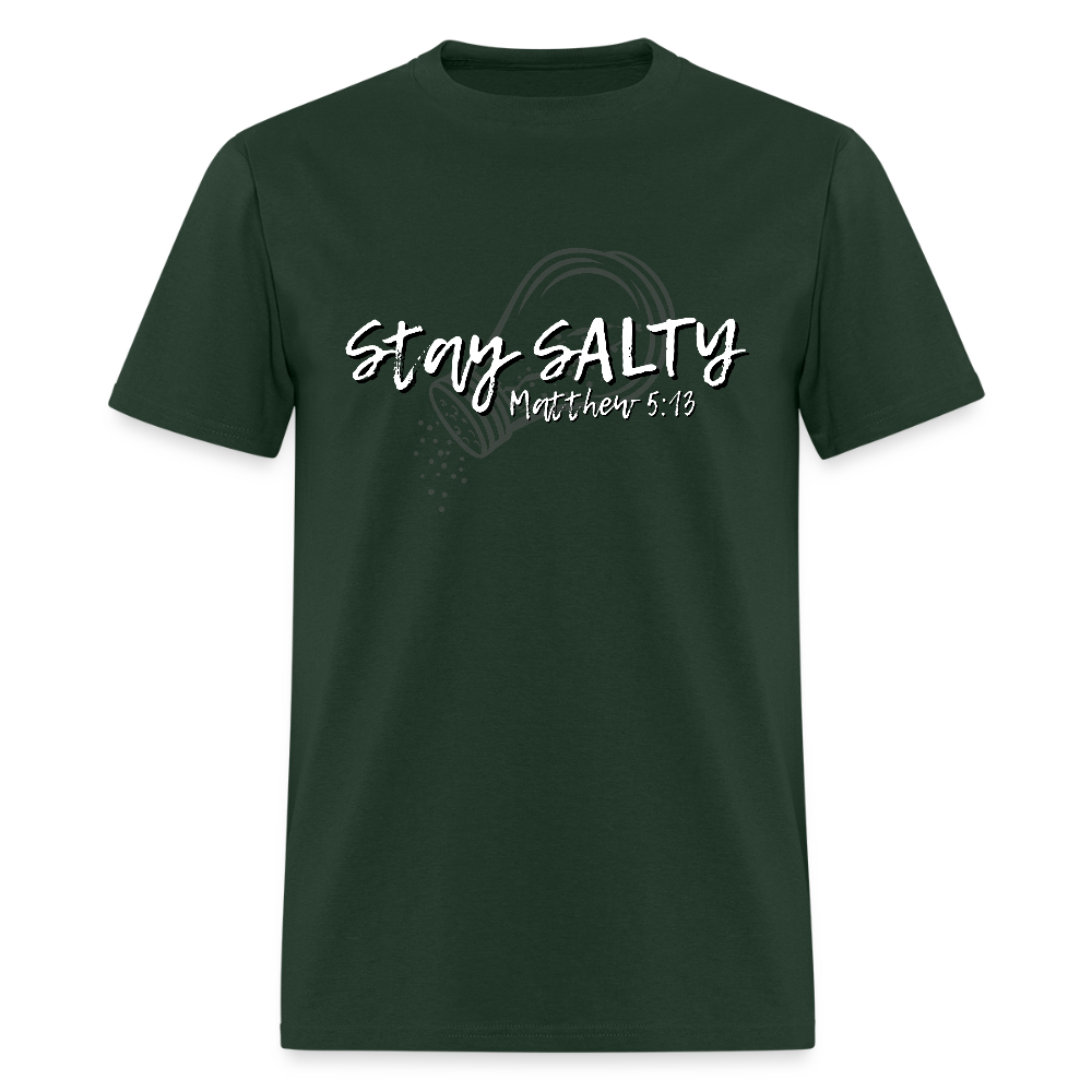 Stay Salty Dark T-Shirt | GILDAN 5000 - forest green