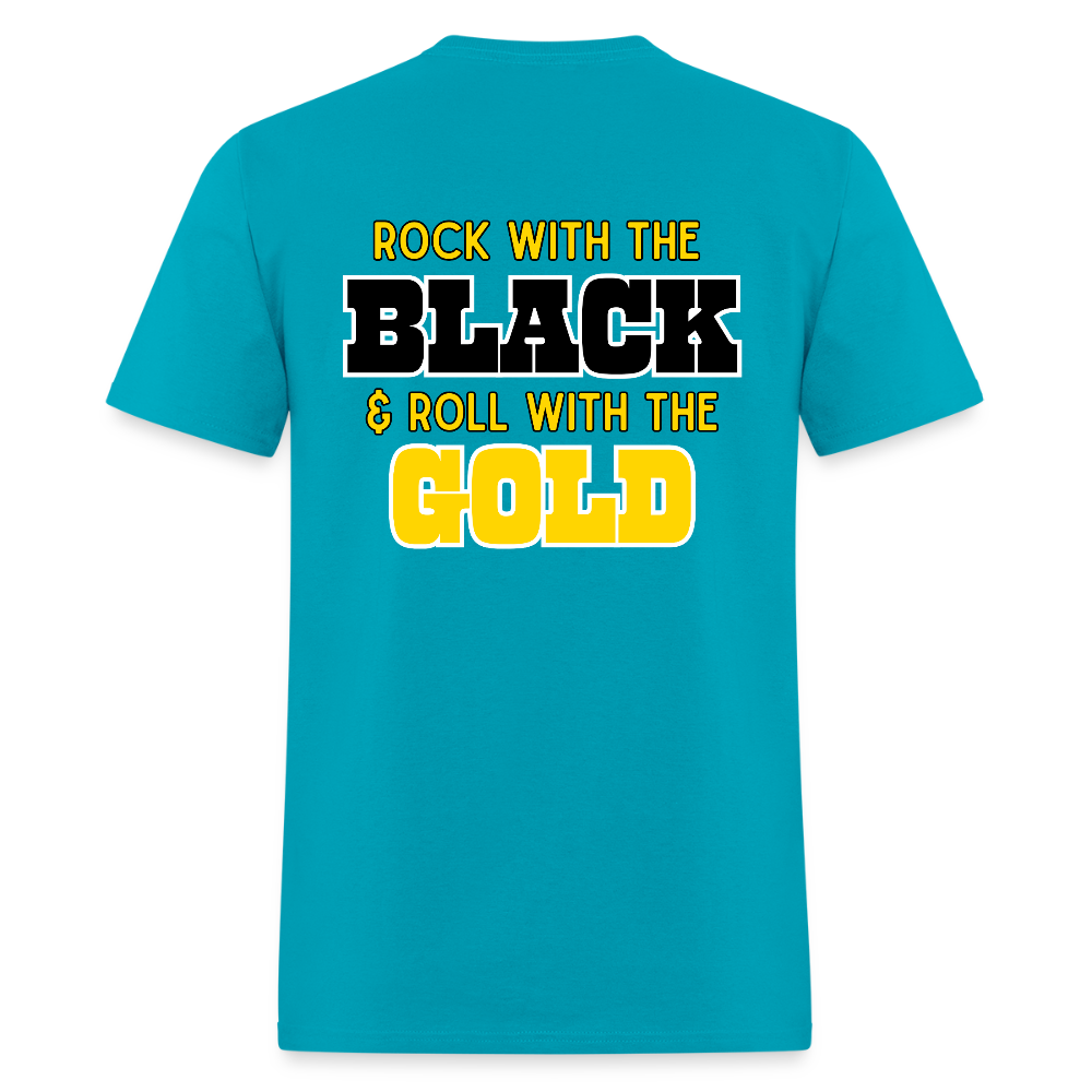 Rock & Roll Cheer T-Shirt | GILDAN 5000 - turquoise