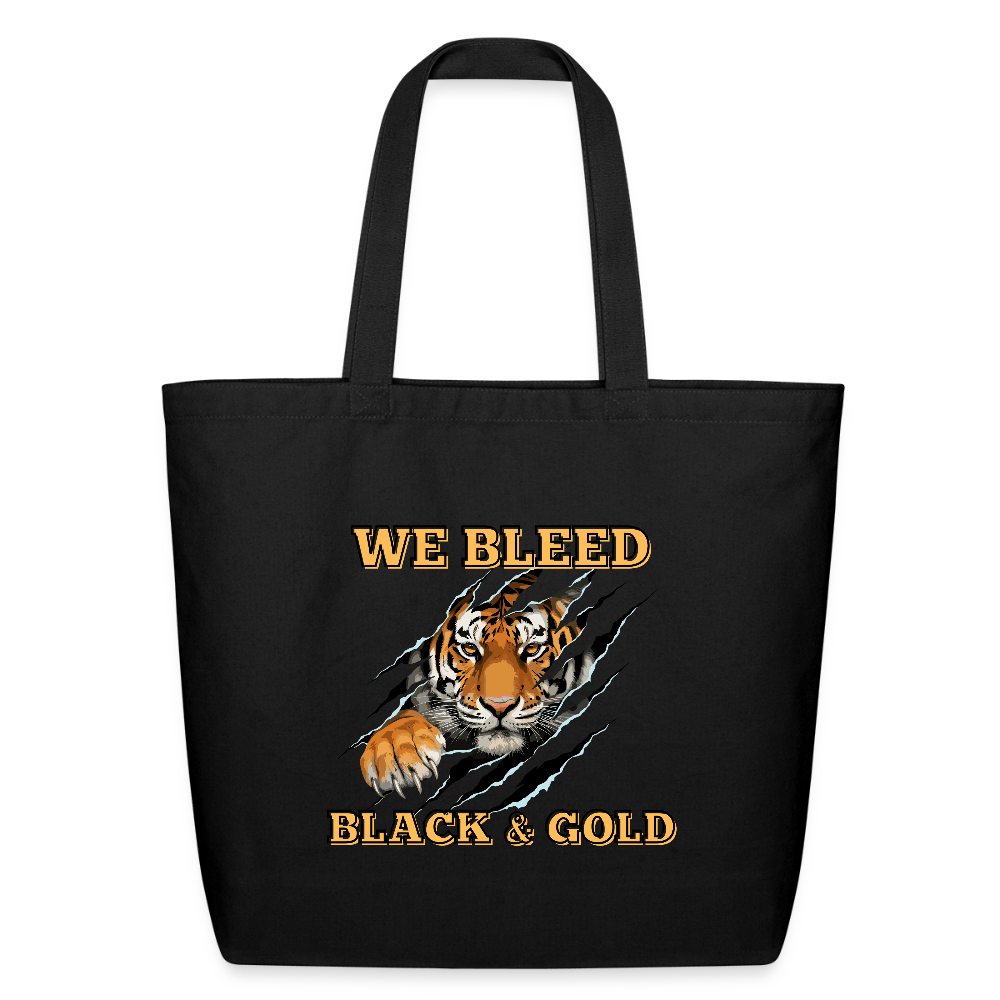 MP Tiger Bleed Black & Gold Eco-Friendly Cotton Tote - black