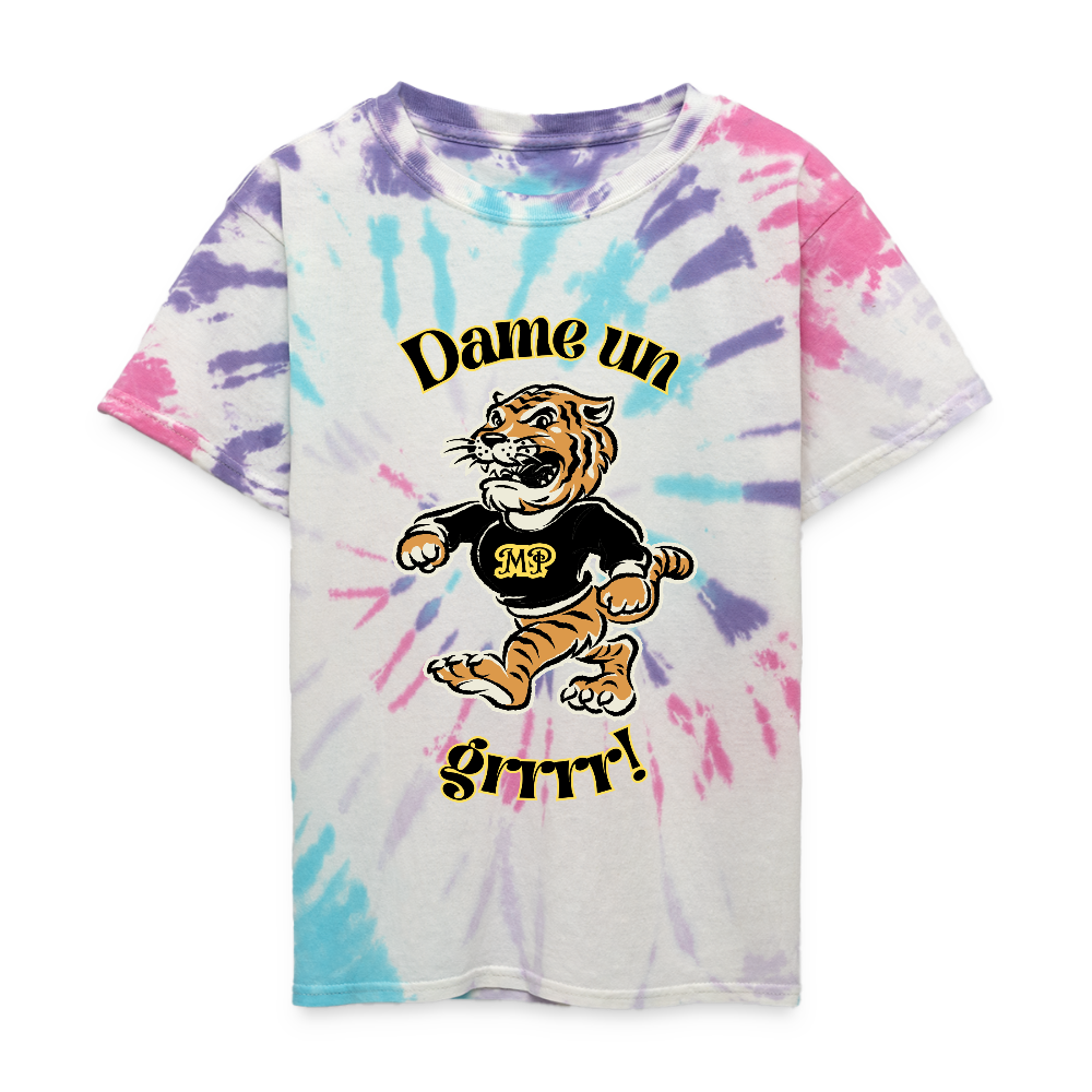 Dame Un Grr! Kid's Tie Dye T-Shirt - Pastel Spiral
