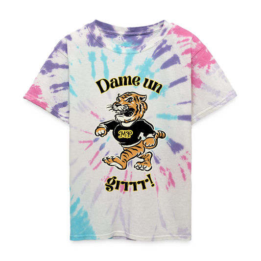 Dame Un Grr! Kid's Tie Dye T-Shirt - Pastel Spiral