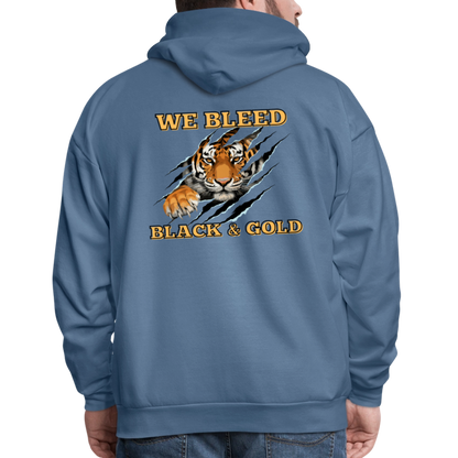 MP Bleed Black and Gold Hoodie - denim blue