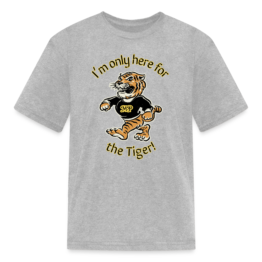 Only Here for the Tiger Kids' T-Shirt - heather gray