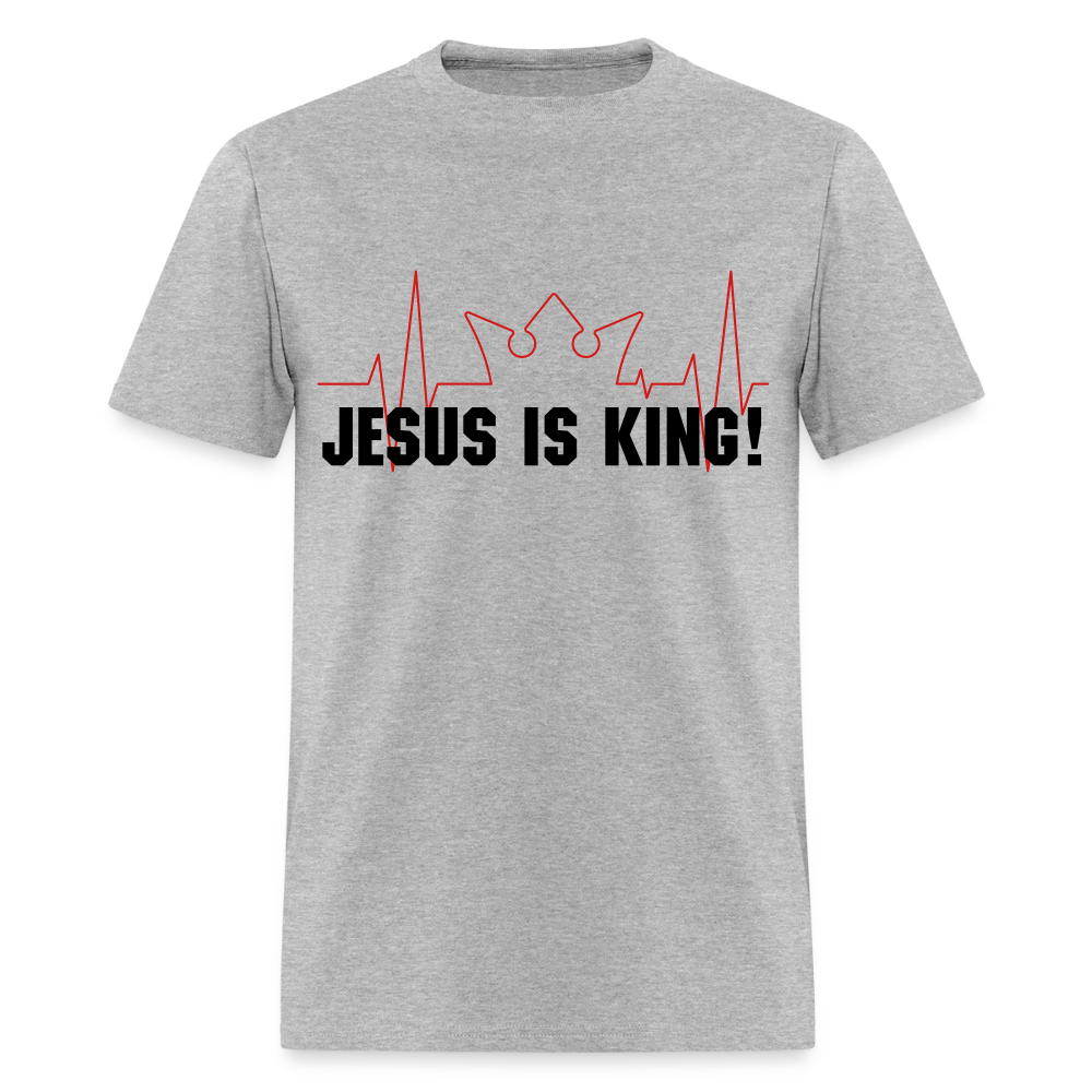 Jesus is King Men's T-Shirt | GILDAN 5000 - heather gray