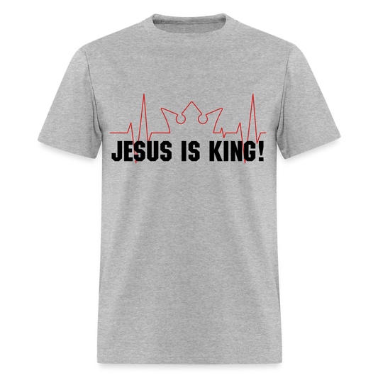 Jesus is King Men's T-Shirt | GILDAN 5000 - heather gray
