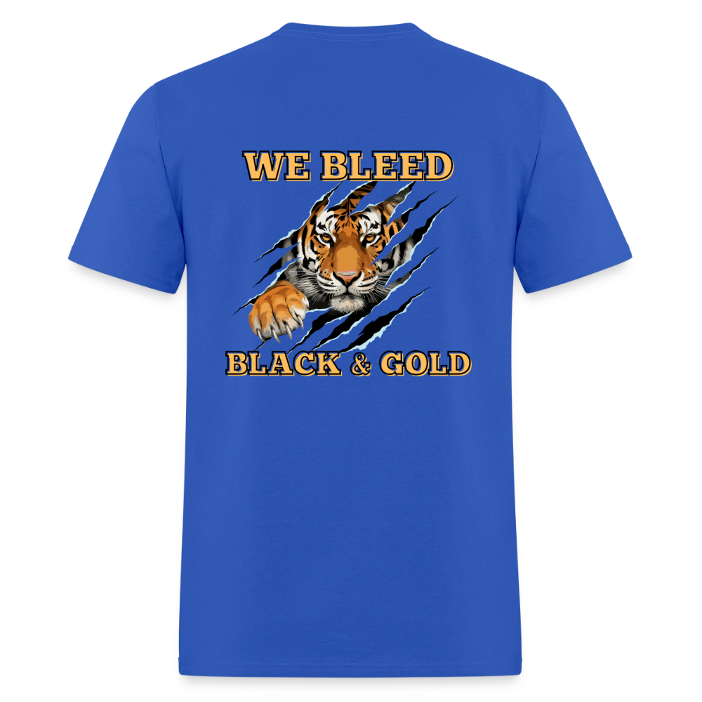 MP Bleed Black and Gold T-Shirt | GILDAN 5000 - royal blue